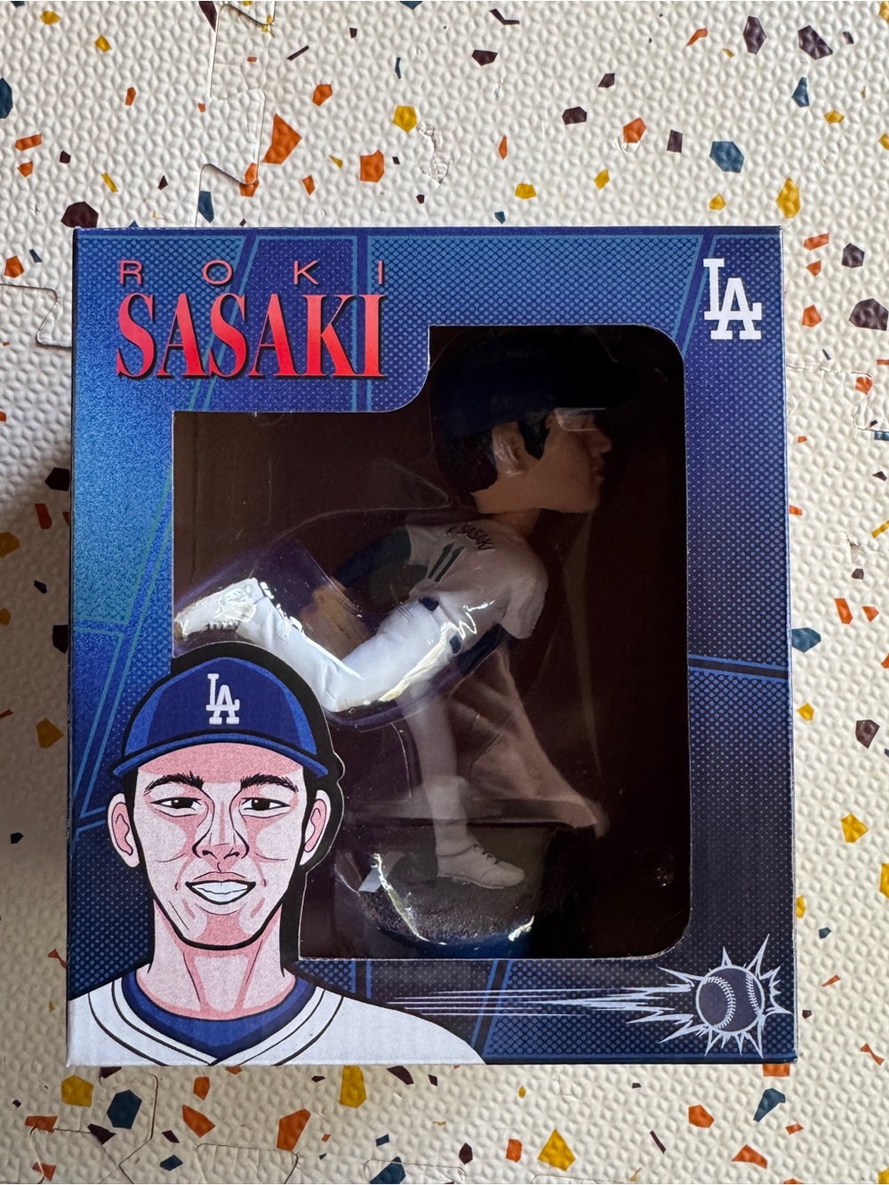 Roki Sasaki LA Dodgers Bobblehead - Blue & White - Picture 6 of 7